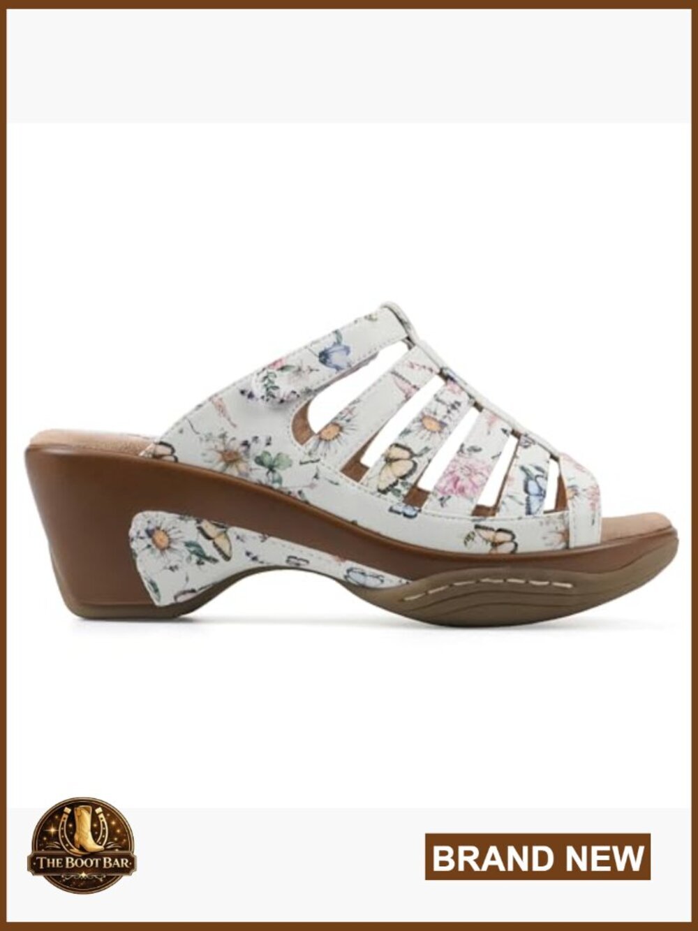 Strappy Cage Slide Sandal with Cushioned Insole and Adjustable Strap - Picture 4 of 7